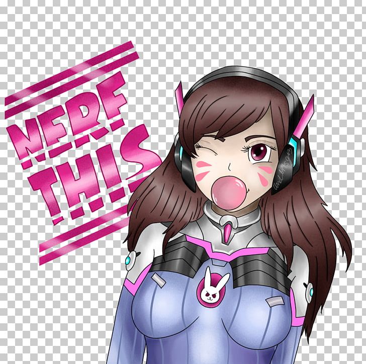 D.Va Overwatch Drawing Face PNG, Clipart, Anime, Black Hair, Brown Hair, Cartoon, Character Free PNG Download
