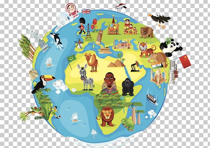 Earth Globe World Map PNG, Clipart, Animal, Area, Cartoon, Colorful Background, Color Pencil Free PNG Download