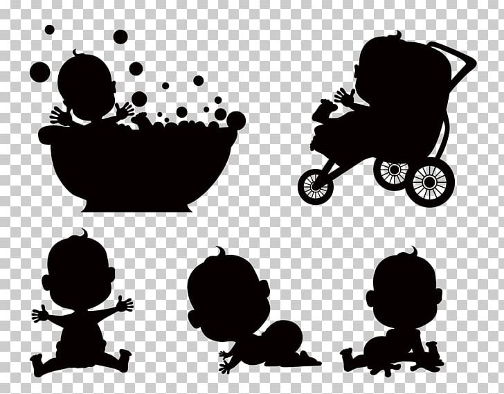 Silhouette Black And White PNG, Clipart, Animals, Black, Black And White, Child, Computer Wallpaper Free PNG Download