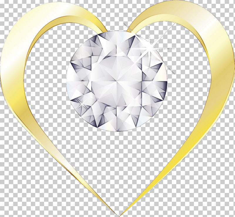 Yellow Heart Heart Diamond PNG, Clipart, Diamond, Heart, Paint, Watercolor, Wet Ink Free PNG Download