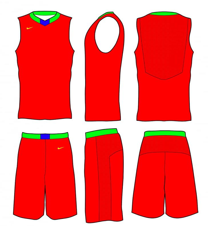 plain red basketball jersey