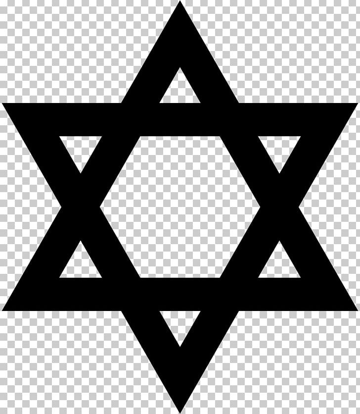Star Of David Judaism Bible Jewish Symbolism PNG, Clipart, Angle, Area, Bible, Black, Black And White Free PNG Download