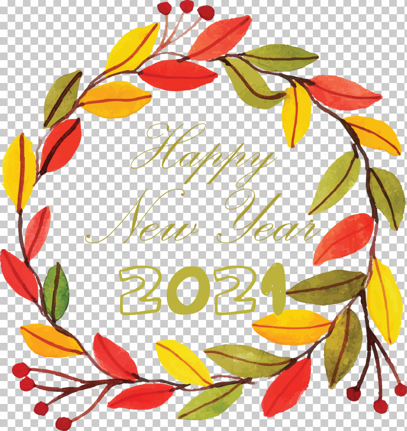 Happy New Year 2021 Welcome 2021 Hello 2021 PNG, Clipart, Autumn, Cut Flowers, Floral Design, Flower, Fruit Free PNG Download