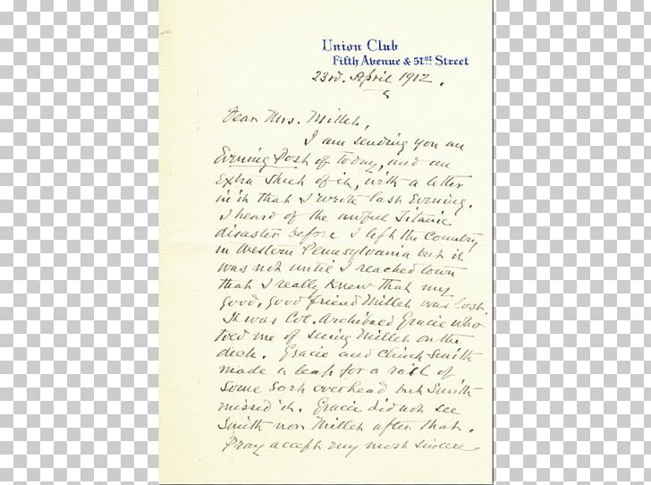 Sinking Of The RMS Titanic Letter Condolences Paper PNG, Clipart, Business Letter, Condolences, Document, Edwardian Era, Email Free PNG Download