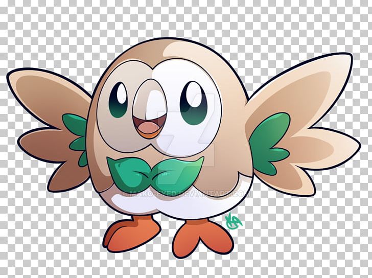 Rowlet Litten Digital Art PNG, Clipart, Artwork, Beak, Bird, Cartoon, Character Free PNG Download