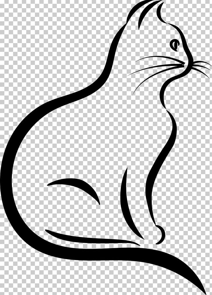 Cat Silhouette Drawing PNG, Clipart, Animals, Artwork, Beak, Black, Black And White Free PNG Download
