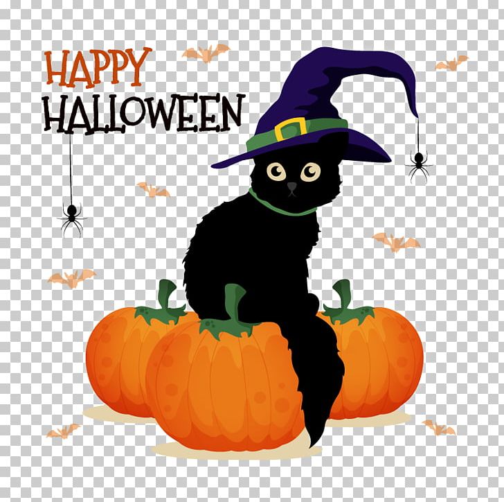 Halloween Jack-o'-lantern Poster PNG, Clipart, Black Cat, Carnivoran, Cat, Cat Like Mammal, Clip Art Free PNG Download