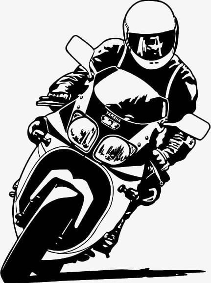 People Riding A Motorcycle Png Clipart Black Hand Hand Painted