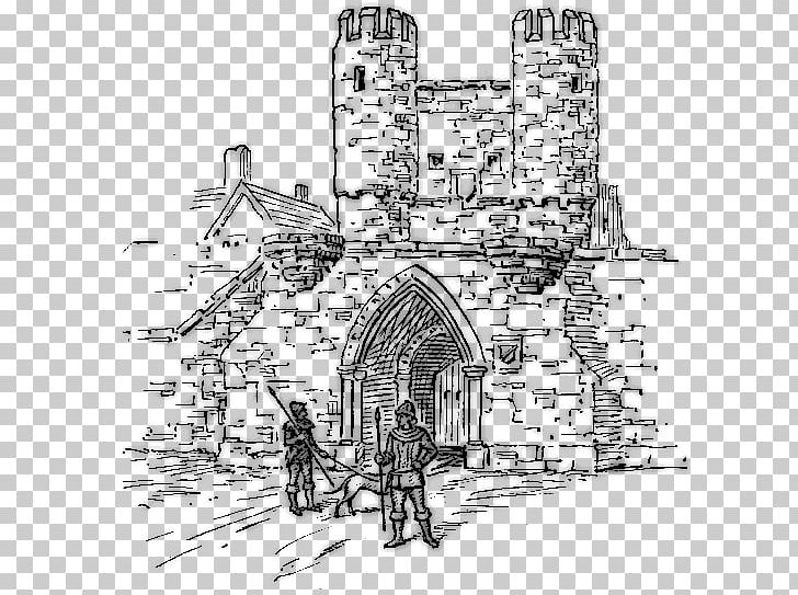 Barbican Castle Sketch PNG, Clipart, Angle, Arch, Architecture, Area, Art Free PNG Download