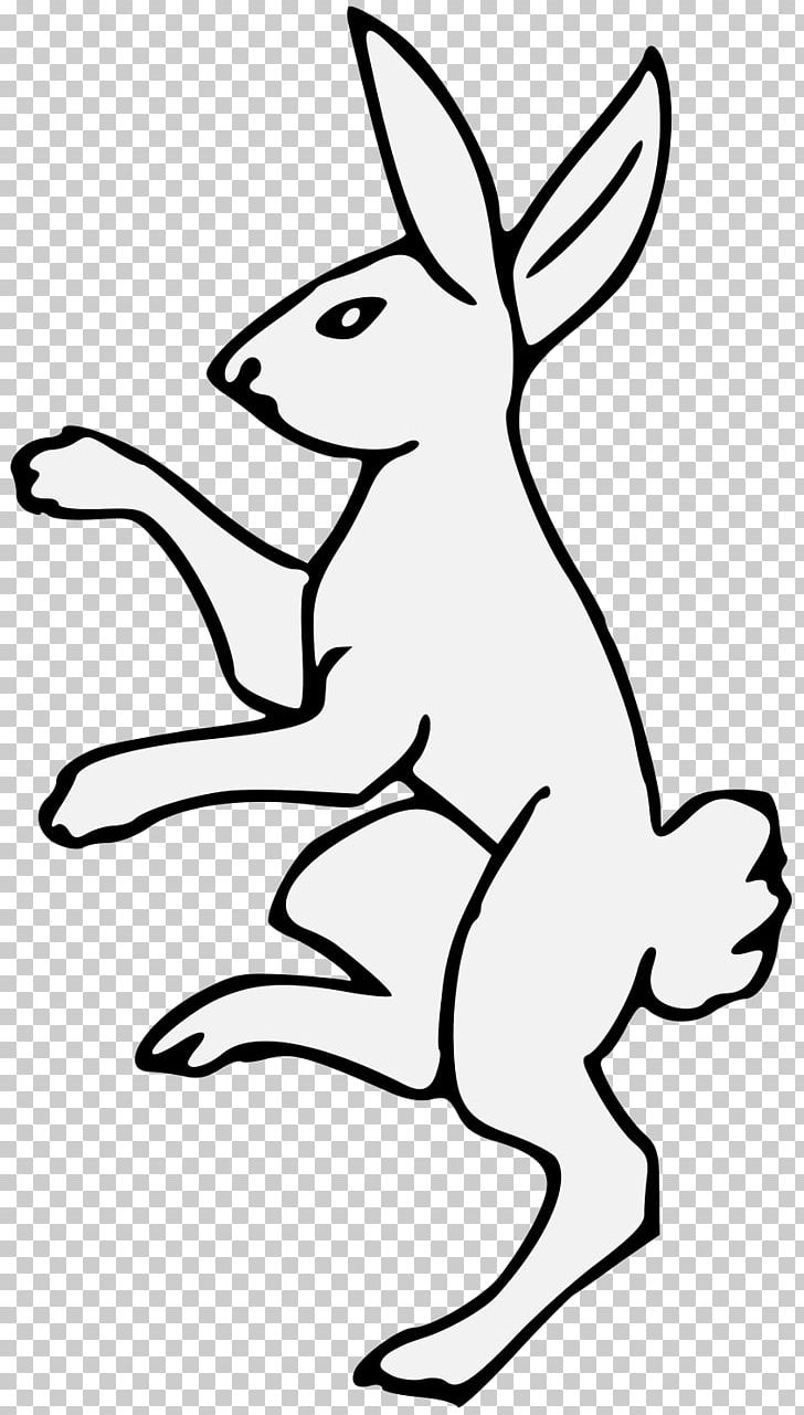 Domestic Rabbit Hare Heraldry Art PNG, Clipart, Animals, Art, Artwork, Black And White, Cartoon Free PNG Download