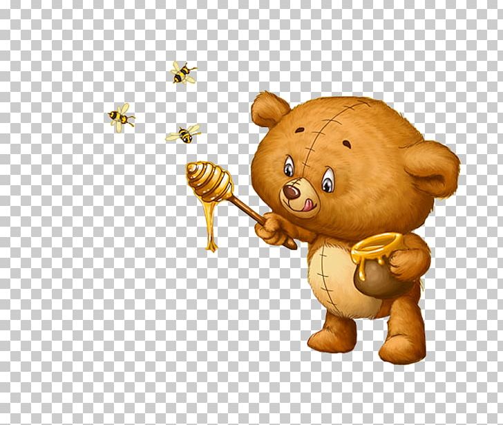 Brown Bear Honey PNG, Clipart, Animals, Bear, Bee, Big Cats, Brown Bear Free PNG Download