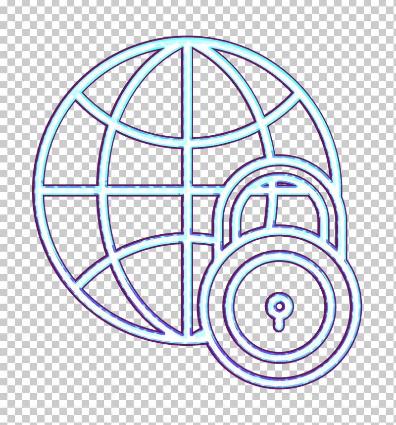 Lock Icon Cyber Icon Global Icon PNG, Clipart, Circle, Cyber Icon, Global Icon, Line, Line Art Free PNG Download