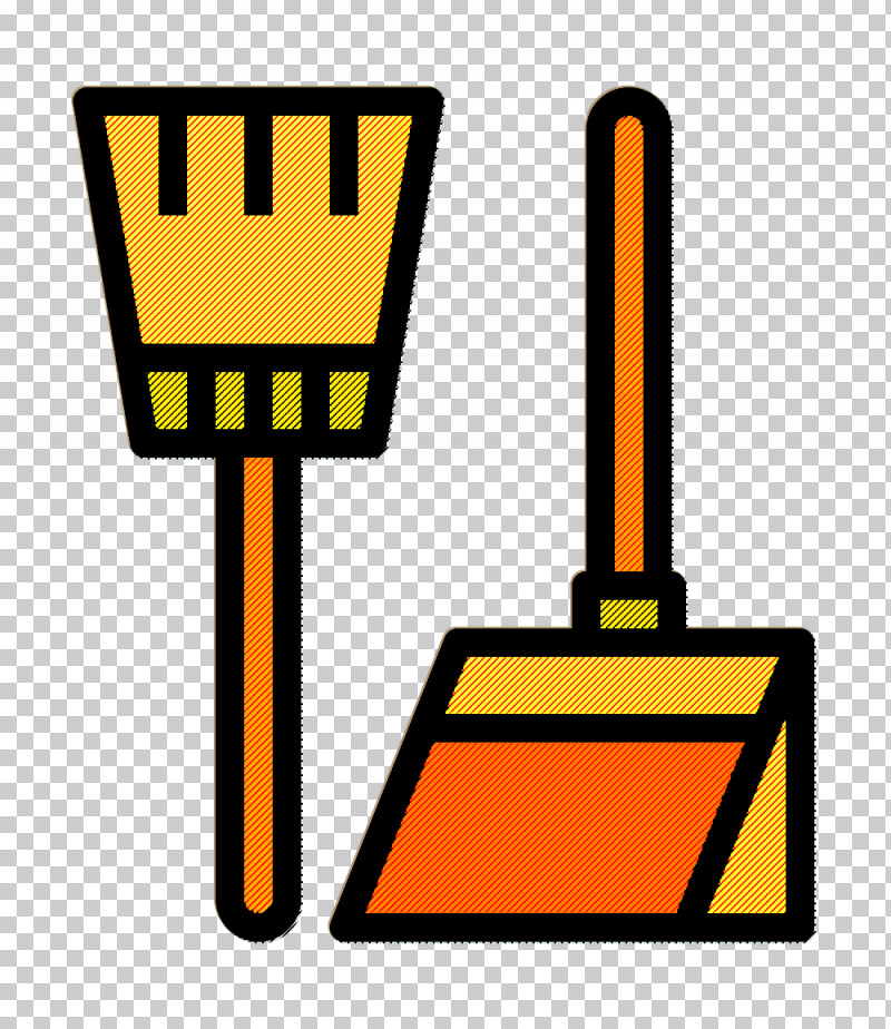 Broom Icon Home Equipment Icon PNG, Clipart, Broom Icon, Home Equipment Icon, Sign, Signage, Yellow Free PNG Download
