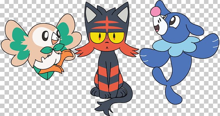 Pokémon Sun And Moon Pikachu Rowlet Popplio PNG, Clipart, Art, Carnivoran, Cartoon, Cat Like Mammal, Character Free PNG Download