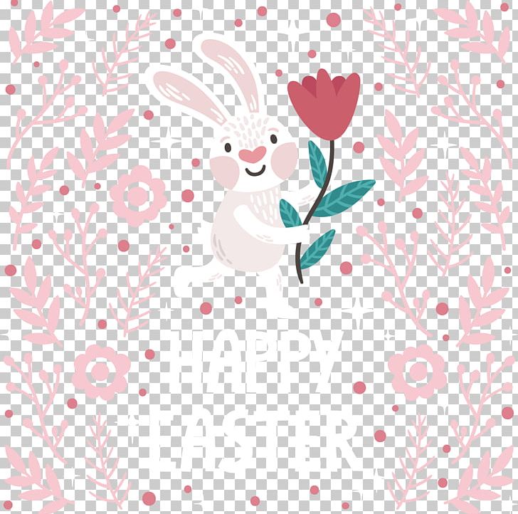 Easter Bunny Watercolour Flowers Watercolor: Flowers Illustration PNG, Clipart, Animals, Branch, Color, Fictional Character, Flower Free PNG Download