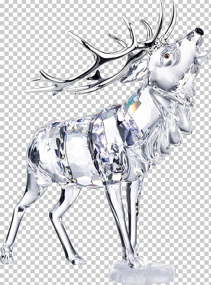 Amazon.com Swarovski AG Crystal Figurine Collectable PNG, Clipart, Animal Figure, Animal Figurine, Antler, Art, Black And White Free PNG Download