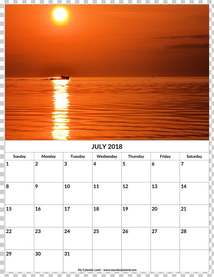 Calendar 0 July August June PNG, Clipart, 2018, August, Beach, Calendar, Fairy Tale Free PNG Download