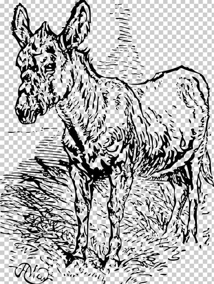 Mule Donkey Horse Mare PNG, Clipart, Animal Figure, Animals, Art, Black And White, Cattle Like Mammal Free PNG Download