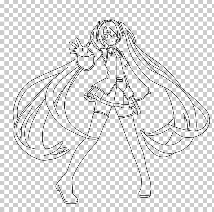 Hatsune Miku: Project DIVA Vocaloid Drawing Megurine Luka PNG, Clipart, Arm, Art, Artwork, Black And White, Chibi Free PNG Download