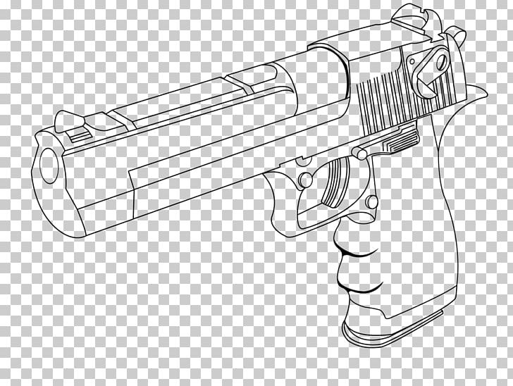 Firearm Line Art Weapon Handgun Pistol PNG, Clipart, Ammunition, Angle, Arm, Artwork, Automotive Design Free PNG Download