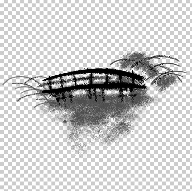 Ink Wash Painting Shan Shui Bridge Illustration PNG, Clipart, Angle, Arch Bridge, Black, Black And White, Bridges Free PNG Download