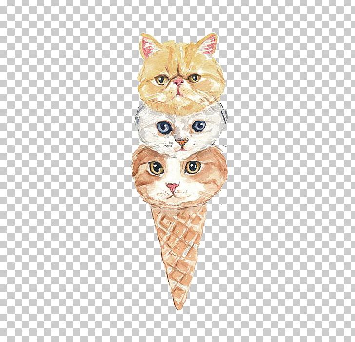 Ice Cream Cone Cat Kitten PNG, Clipart, Animals, Black Cat, Carnivoran, Cartoon, Cartoon Cat Free PNG Download