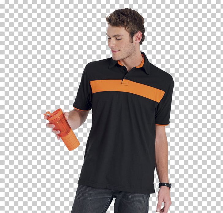 T-shirt Polo Shirt Collar Shoulder Sleeve PNG, Clipart, Clothing, Collar, Neck, Orange, Polo Shirt Free PNG Download