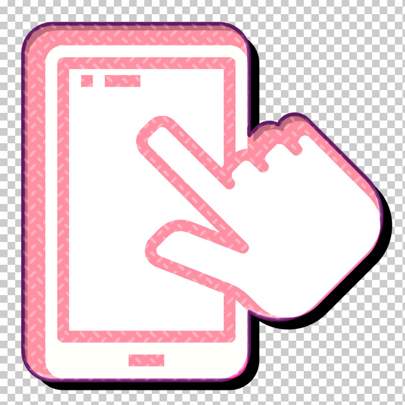 Hand Gesture Icon Smartphone Icon Shopping Icon PNG, Clipart, Hand, Hand Gesture Icon, Magenta, Material Property, Pink Free PNG Download