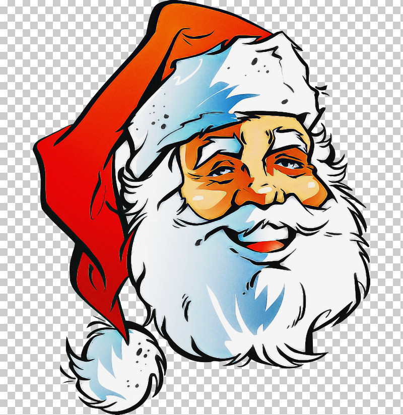 Santa Claus PNG, Clipart, Cartoon, Facial Hair, Line, Line Art, Pleased Free PNG Download
