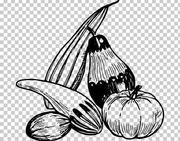 fruits and vegetables clip art black and white