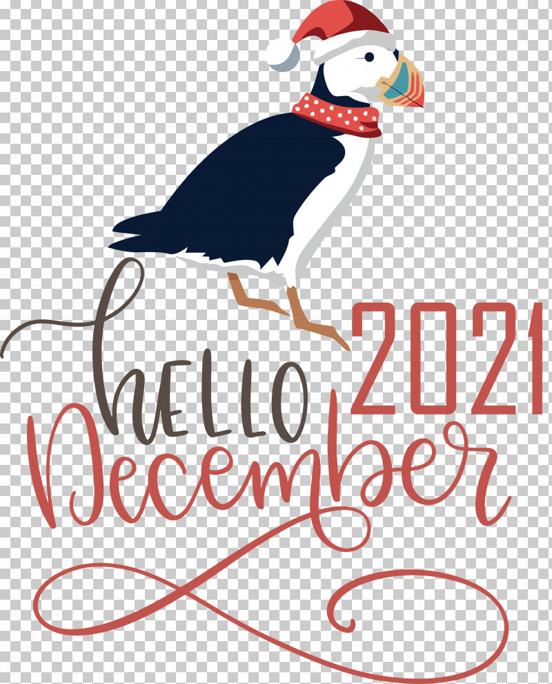 Hello December December Winter PNG, Clipart, Beak, Biology, Birds, Character, December Free PNG Download