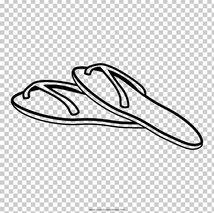 Coloring Book Drawing Flip-flops Sandal PNG, Clipart, Artwork, Black, Black And White, Book, Color Free PNG Download