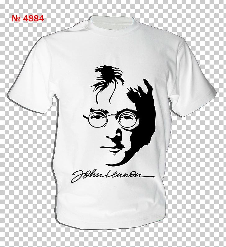 Imagine: John Lennon Drawing Lennon Wall T-shirt PNG, Clipart, Black, Black And White, Brand, Clothing, Drawing Free PNG Download