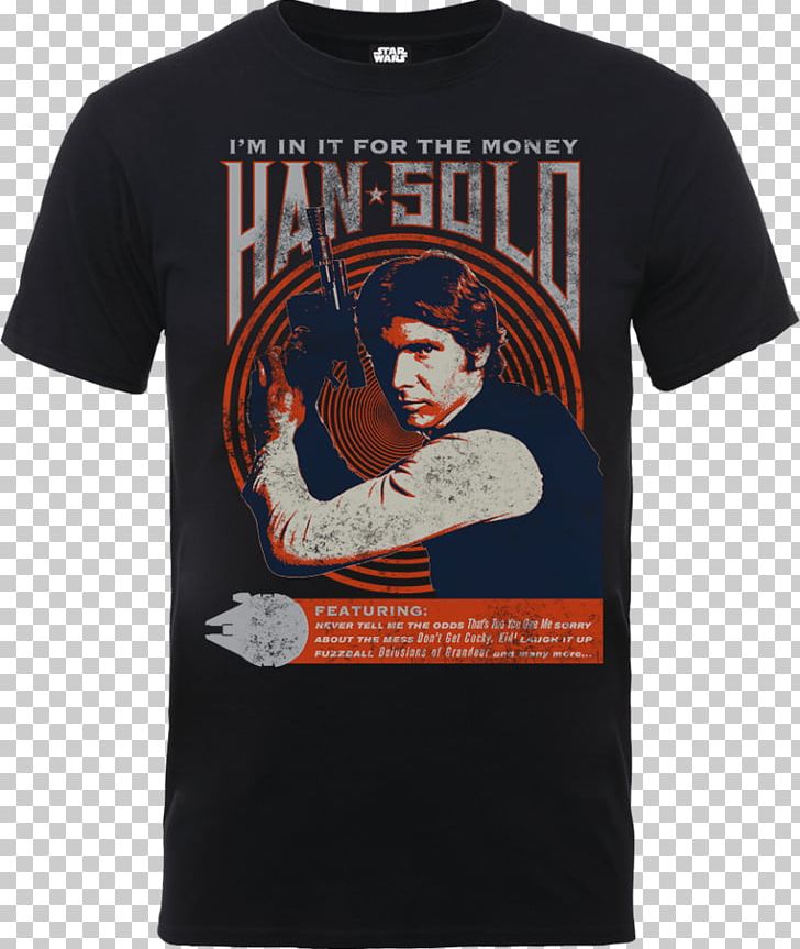 T-shirt Han Solo Clothing Leia Organa Zavvi PNG, Clipart, Active Shirt, Black, Brand, Clothing, Cotton Free PNG Download