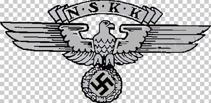 Second World War Nazi Germany National Socialist Motor Corps Stahlhelm PNG, Clipart, Badge, Beak, Bird, Black And White, Brand Free PNG Download