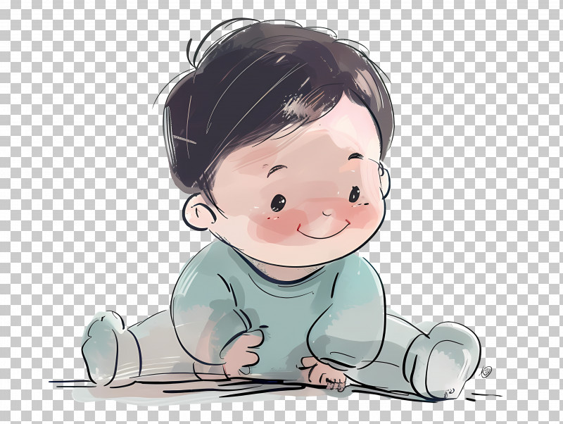 Cartoon Baby - Cute Baby Illustration PNG