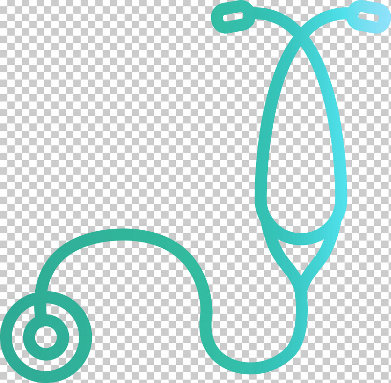Stethoscope PNG, Clipart, Aqua, Line, Stethoscope, Teal, Turquoise Free PNG Download