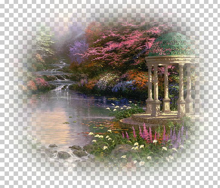 The Garden Of Prayer Thomas Kinkade Painter Of Light Painting The Light Of Peace PNG, Clipart, Art, Artist, Canvas, Canvas Print, Computer Wallpaper Free PNG Download