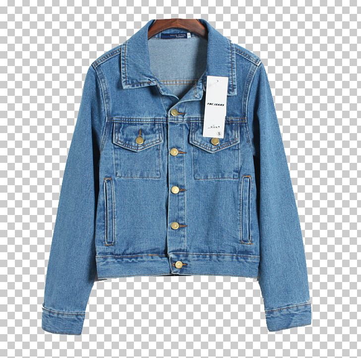 Denim Jacket T-shirt Textile Jeans PNG, Clipart, Button, Clothing, Cotton, Denim, Denim Jacket Free PNG Download