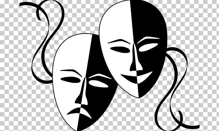 Mask Theatre Drama PNG, Clipart, Art, Black And White, Clip Art, Comedy, Communication Free PNG Download
