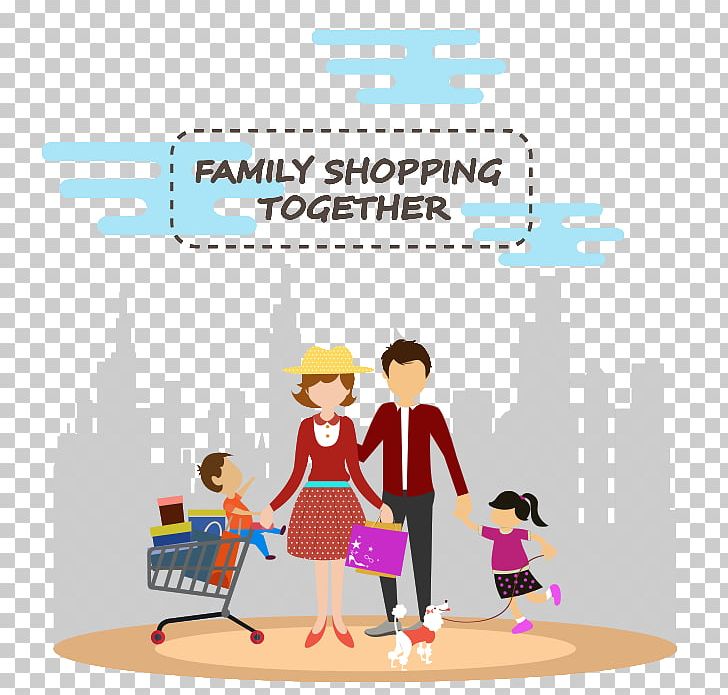 Shopping Family PNG, Clipart, Area, Art, Cartoon, Child, Designer Free PNG Download