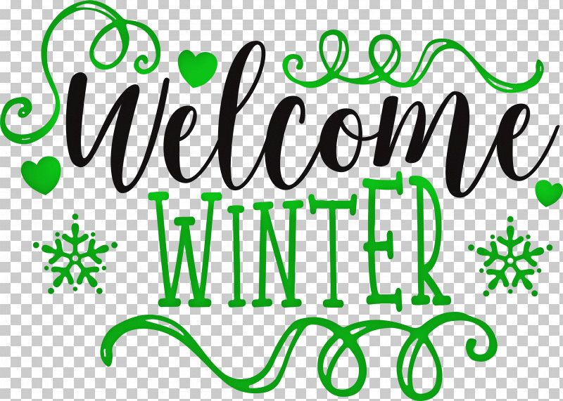 Welcome Winter PNG, Clipart, Flora, Green, Leaf, Line, Logo Free PNG Download