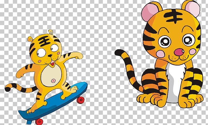 Tiger Cartoon Cuteness PNG, Clipart, Animal, Animal Figure, Animals, Animal Sauvage, Carnivoran Free PNG Download