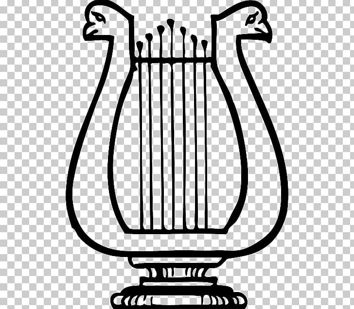 Lyre Musical Instruments PNG, Clipart, Artwork, Beak, Bird, Black And White, Drawing Free PNG Download
