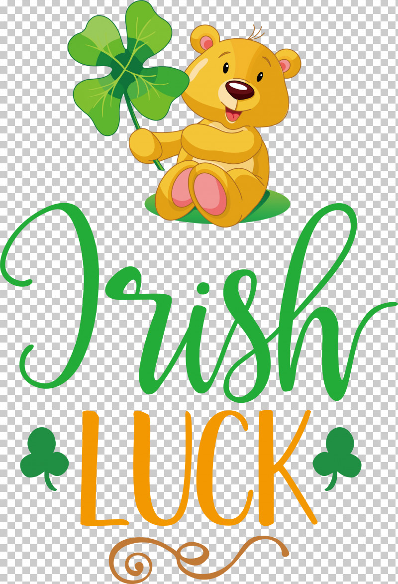 Irish Luck Saint Patrick Patricks Day PNG, Clipart, Bears, Cut Flowers, Floral Design, Leaf, Line Free PNG Download