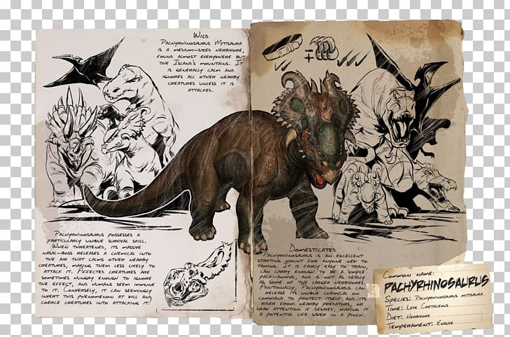 ARK: Survival Evolved Pachyrhinosaurus Gallimimus Triceratops Dinosaur PNG, Clipart, Ark, Ark Survival Evolved, Cretaceous, Dinosaur, Dossier Free PNG Download