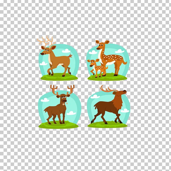Reindeer Red Deer Antler PNG, Clipart, Animal, Animals, Antler, Cartoon, Deer Free PNG Download
