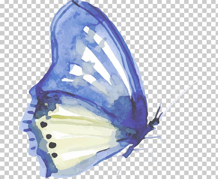 Butterfly Paper Watercolor Painting Ink PNG, Clipart, Arthropod, Cobalt Blue, Color, Download, Electric Blue Free PNG Download