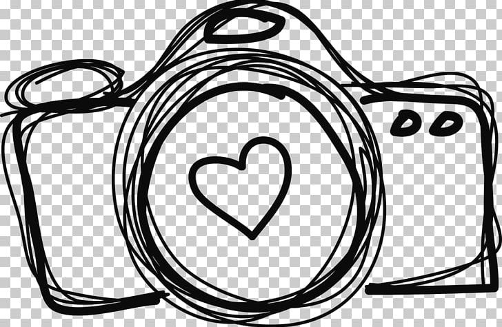 Camera Drawing Photography PNG, Clipart, Area, Black And White, Camera, Cartoon, Circle Free PNG Download