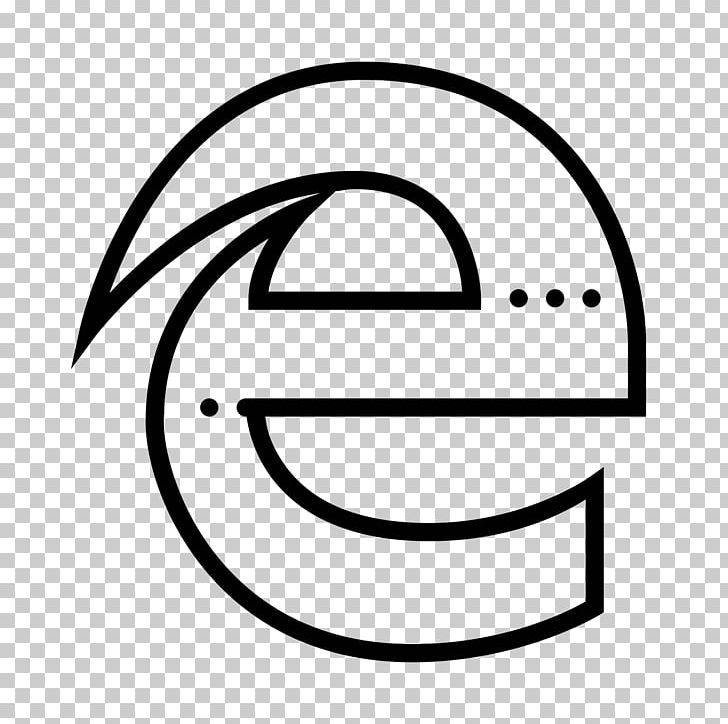 Microsoft Edge Computer Icons Web Browser PNG, Clipart, Area, Black, Black And White, Brand, Circle Free PNG Download
